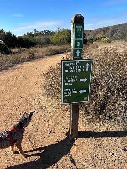 sign for Martha's Grove Trail and other trails