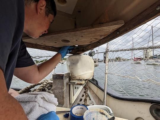 Fiberglassing an upside down boat