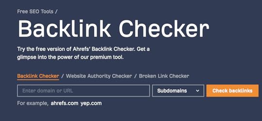 An image showing Ahref backlink checker