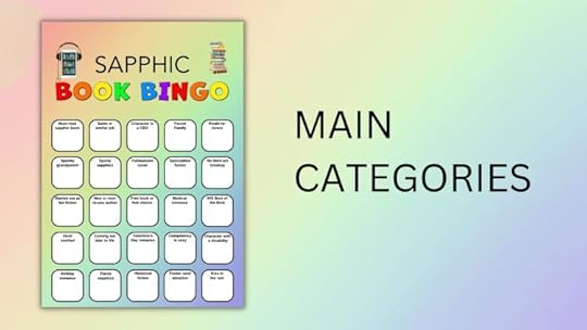 Sapphic Book Bingo 2024 - main categories