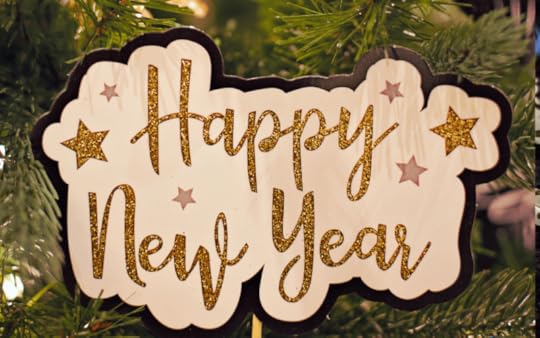 A christmas ornament that says Happy New Year