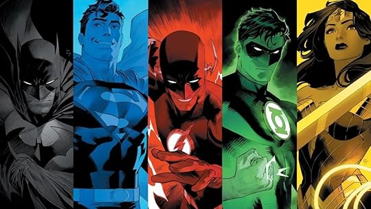 The DC Comics heroes, art by Dan Mora for Justice League New Year's Resolutions piece