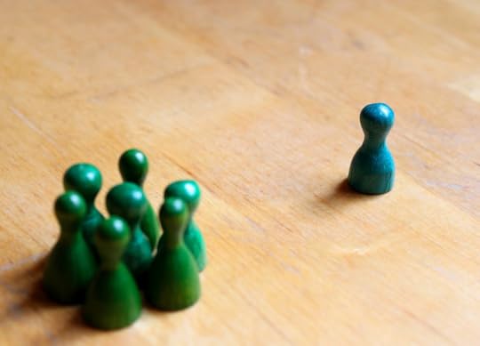  a group confronting an outsider