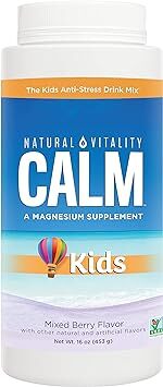 Natural Vitality Calm Specifics, Kids Magnesium Dietary Supplement Powder, Mixed Berry Flavor, 16 Ounce (Packaging may Vary)