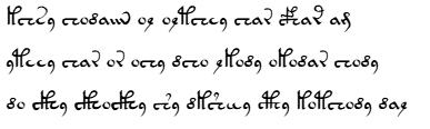 Voynich manuscript: folio f1v, first three lines