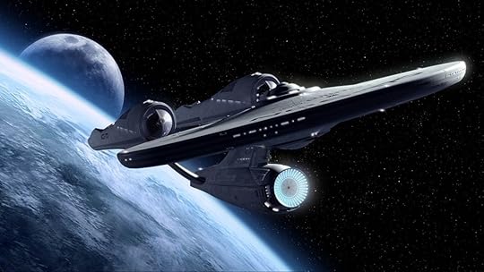 The rebooted Enterprise from J.J. Abrams' Star Trek feature film (2009)