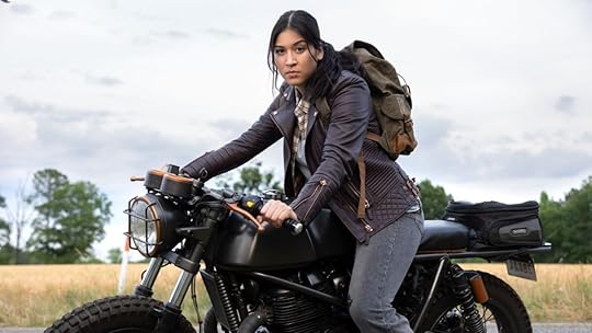 Alaqua Cox as Maya Lopez sits on her motorcycle in Echo series new powers