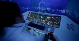 An image of a starship themed games room