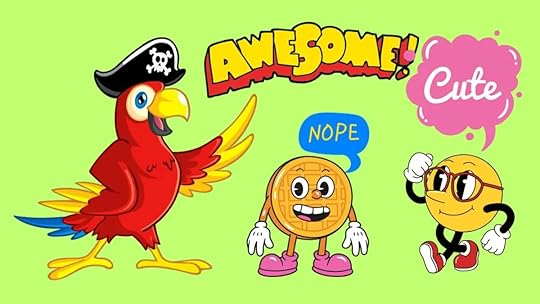 simple cartoons words