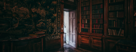 A dark library