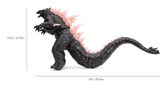 Long Godzilla with measuring lines