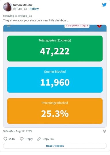 They show your your stats on a neat little dashboard. pic.twitter.com/RQB39IvnKD— Simon McGarr (@Tupp_Ed) August 12, 2022