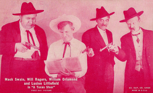 Will Rogers, Mack Swain, William Orlamond and Lucien Littlefield in A Texas Steer (1927)