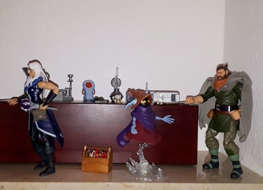 An annoyed Lyn storms out, while Orko and Duncan look after her.