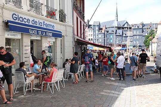 Ice-cream at Les Glaces de La Ferme du Bois Louvet in Honfleur, Normandy, France.
