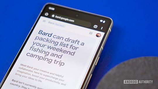 Stock photo of Google Bard website on phone 2