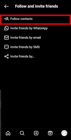 Instagram Fellow contacts