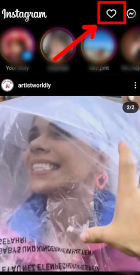 Instagram heart shaped notification button