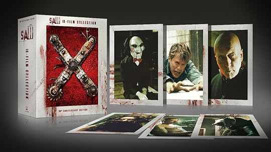 Packaging art for Lionsgate's Saw 20th anniversart Blu-ray box set.