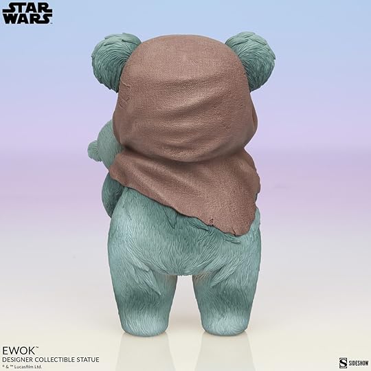 Back of Ewok holding a baby statue