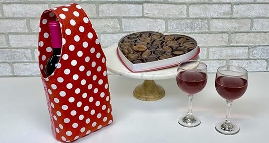 Valentine's Day Colorblocked Wine Tote Sewing Tutorial