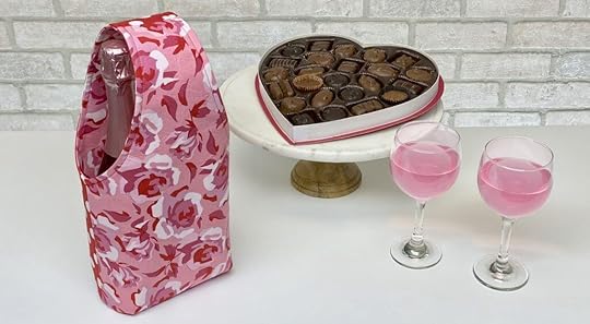 Valentine's Day Colorblocked Wine Tote Sewing Tutorial