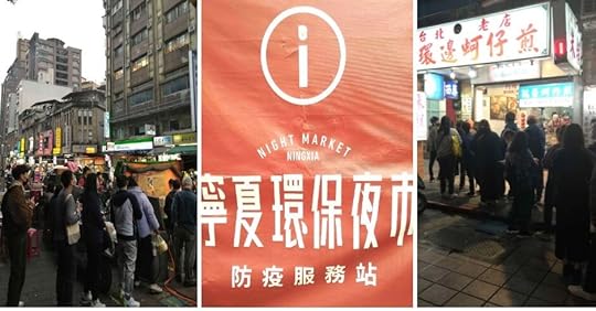 We wait in line for quite a while before it's our turn for Michelin Star street food at the Ningxia Night Market