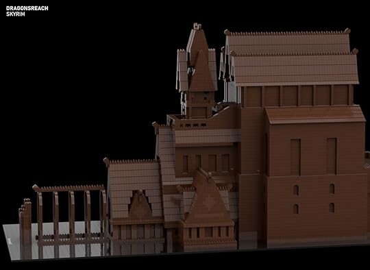 Guide Strats' virtual LEGO set of Dragonreach from Skyrim (Side View)