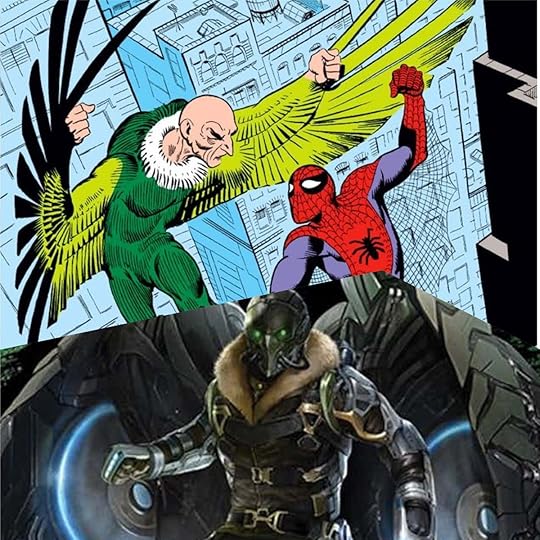 Spider-Man's villainous Vulture in the comics and in the MCU.