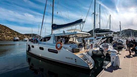 Catamaran Bel Gato at Marina Puerto Escondido in Baja California Sur, Mexico.