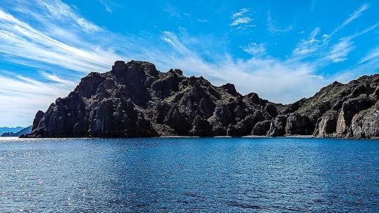 Rough and beautiful coastline of Isla Danzante in Baja California Sur, Mexico.