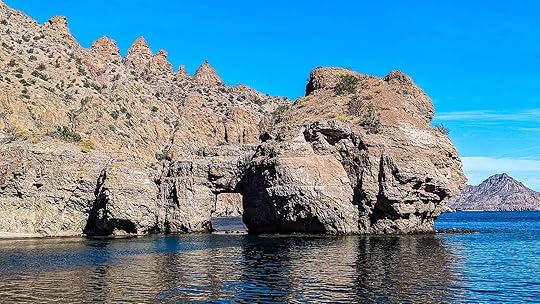 Natural rock formations at Isla Danzante in Baja California Sur, Mexico.