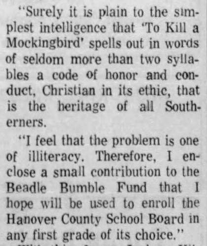 To Kill a Mockingbird based book clipping
