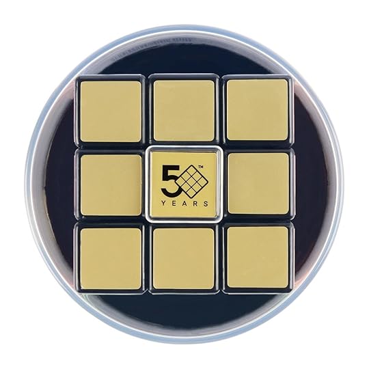 Above view of the Retro Rubik's Cube 50th anniversary edition.