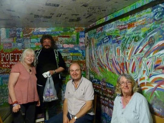 photo of Lynne, Dan, Thomas and Clare at the Albion Beatnik bookshop