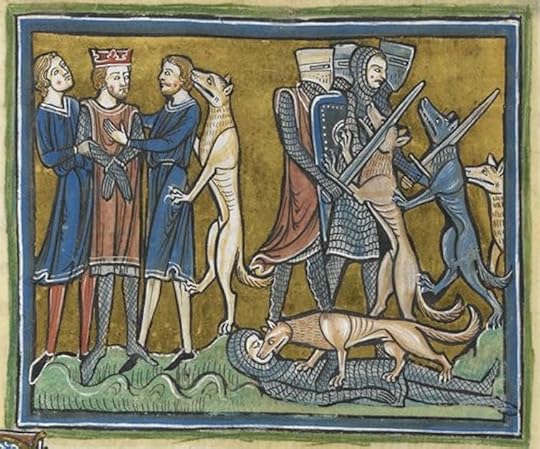 Dogs in a battle with kings