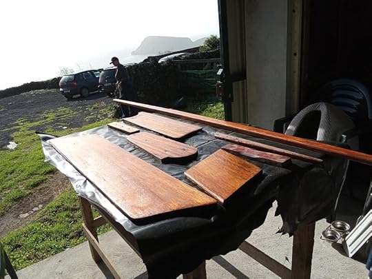 Rebuilding the dinghy sailing rig in paradise...my happy place!