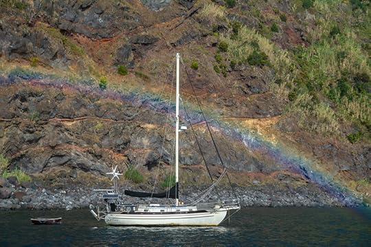 Cetacea caught in a rainbow by the crew of S/Y Twoflowers