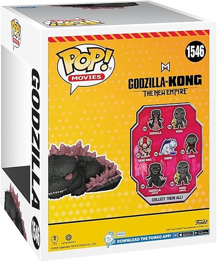 Godzilla x Kong: The New Empire Funko Pop! Godzilla back packaging.