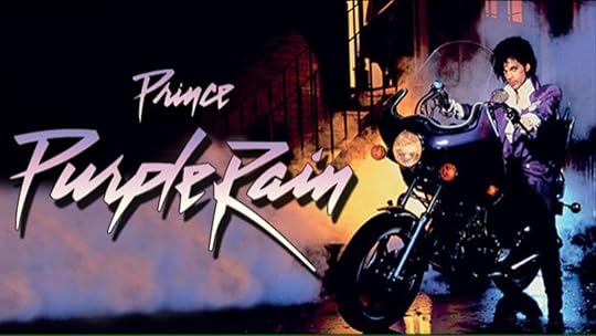 The original movie poster art (and album cover) for Prince's Purple Rain.