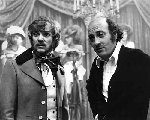 Malcolm McDowell and Richard Lester on the set of Royal Flash (1975)