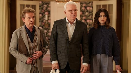 hulu only murders in the building cast looking shocked