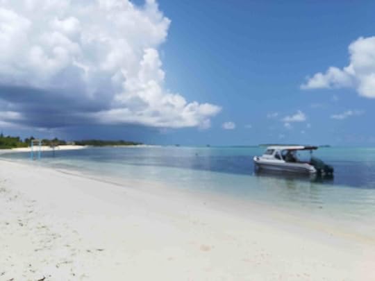 Beautiful Bikini Beach on Maamigili Island Maldives: Photo Janice Horton