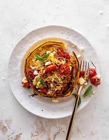 roasted tomato feta spaghetti squash