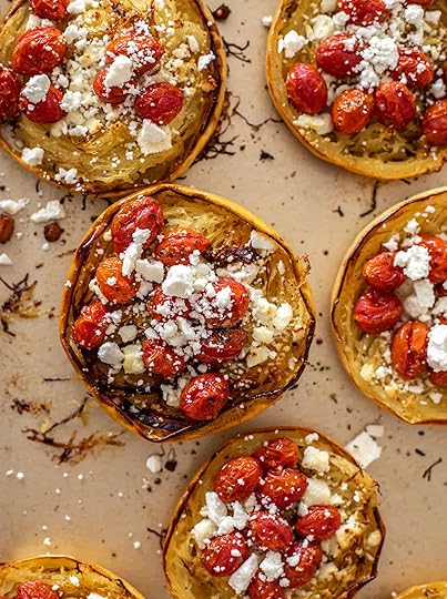 roasted tomato feta spaghetti squash
