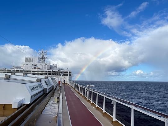 Rainbow over the Atlantic Ocean.