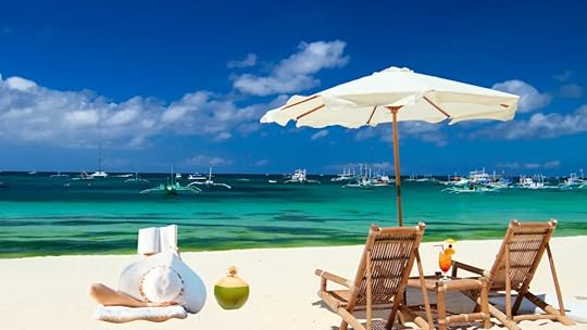 reading on the beach
