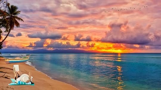 reading for sleep on beach