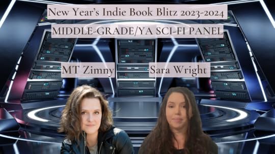 Author M.T. Zimny and Sara Wright - authors on the New Year's Indie Blitz 2023-2024 Middle-Grade/YA Sci-fi panel