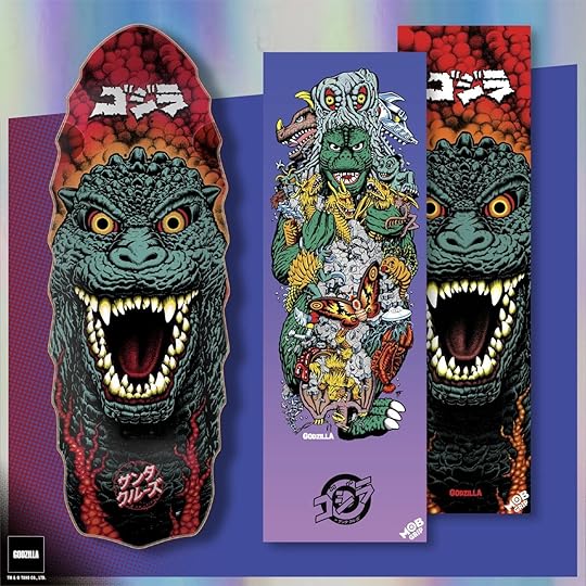 New Godzilla 70th anniversary skateboards coming from Santa Cruz.